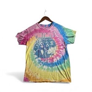 Pink Floyd Women’s Multicolor Graphic Tie-Dye Short Sleeve Tee Size Medium